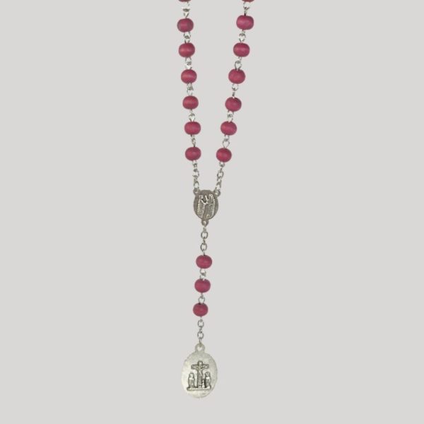 Rosario rojo madera misterios