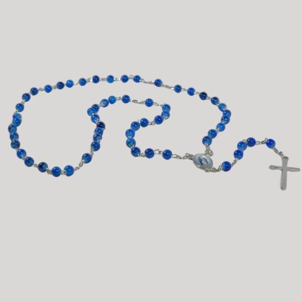 Rosario cuentas lapislázuli