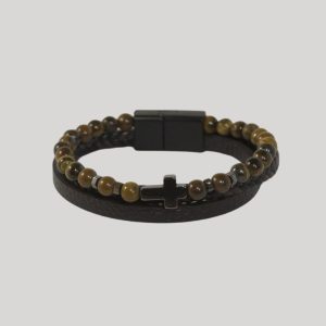 Pulsera broche café